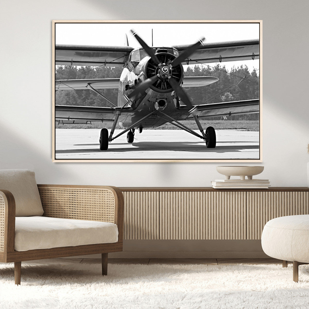 Wall Art Old War Plane Canvas Print