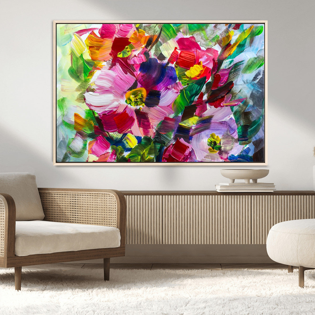 Oil Flower Abstract Canvas Print