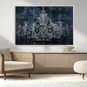 Dark Chandelier Wall Art Canvas Print
