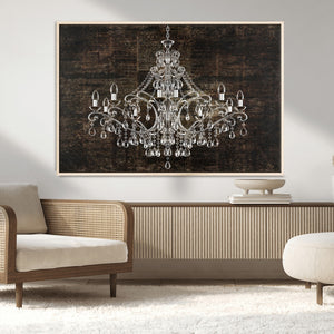 Rustic Chandelier Canvas Print
