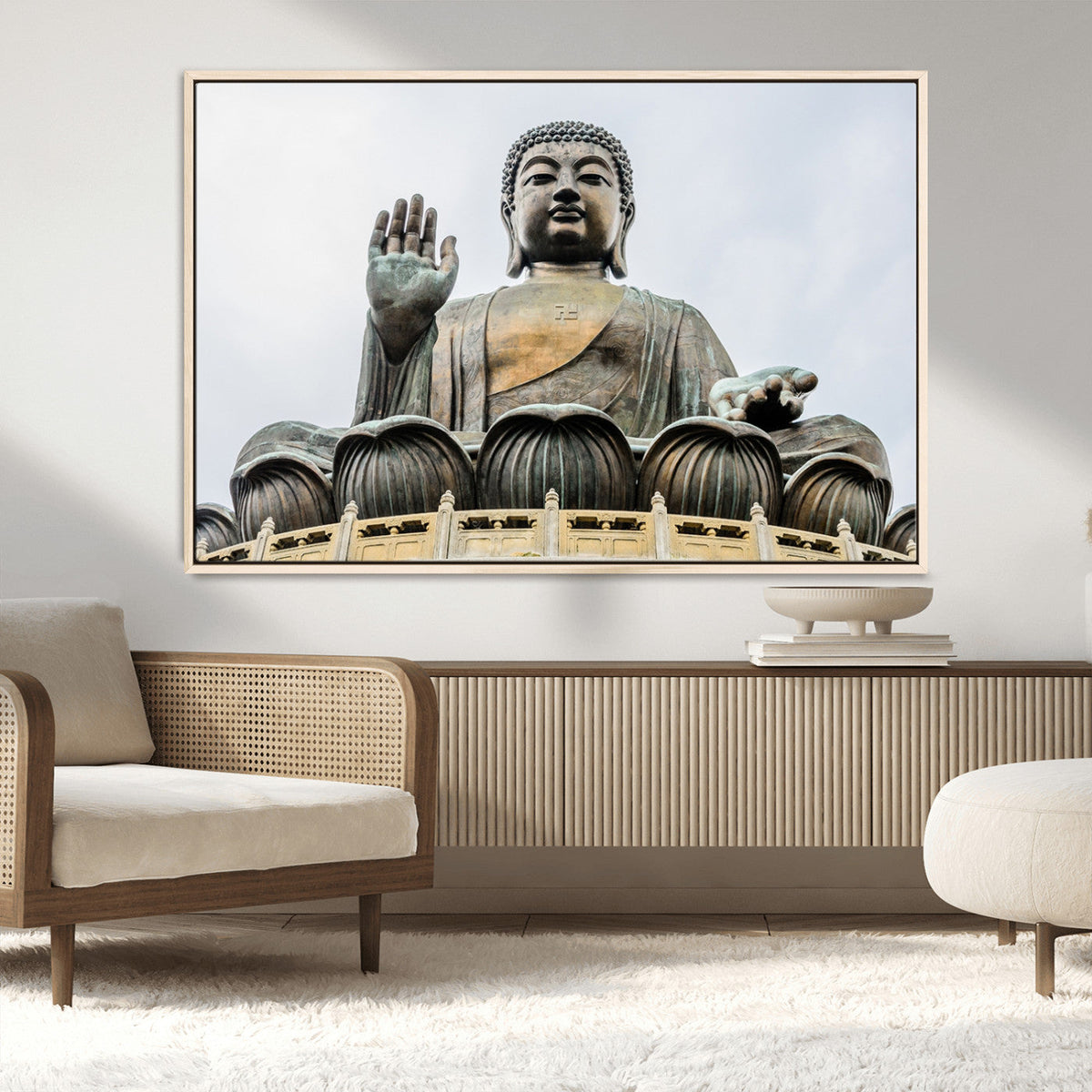 Buddha Statue Wall Art Canvas Print