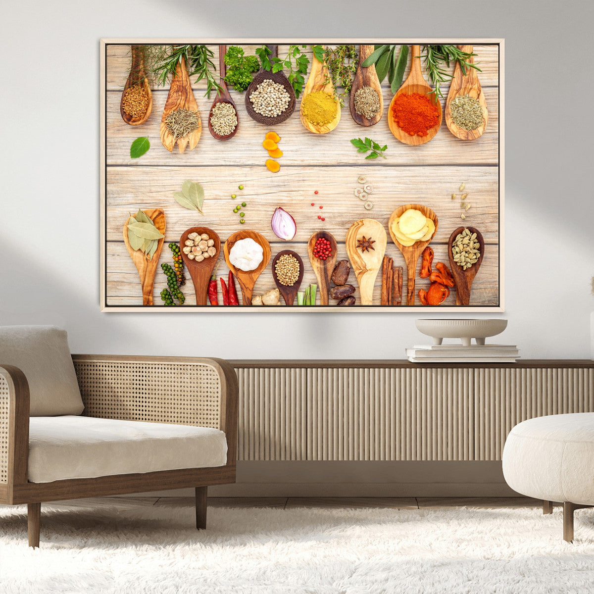 Kitchen Spice on the Table Wall Art, Kitchen Spice Wall Art