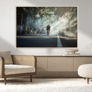 Cycling Road Bike in the Morning, Cycling Road Bike Canvas