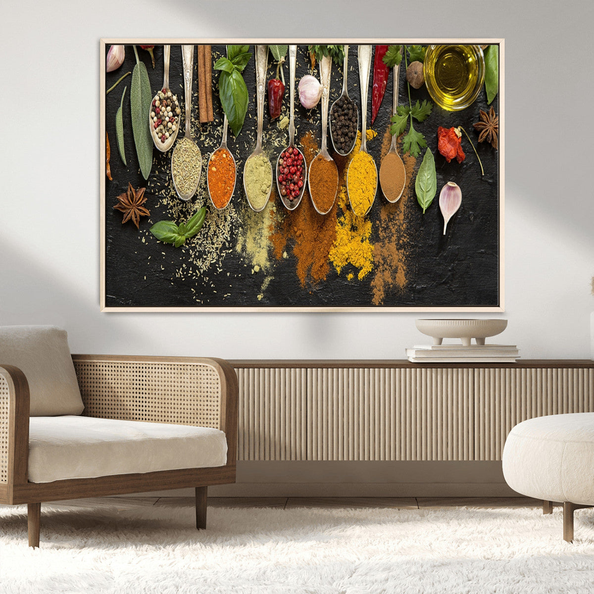 Kitchen Spice Wall Art Canvas Print