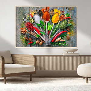 Spoonful of Spices Cooking Wall Art Canvas Print - Vibrant