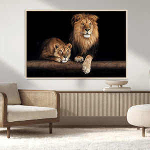 Lion Canvas Wall Art – Majestic Animal Print Artwork for
