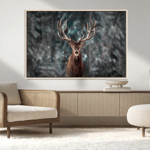 Wall Art Deer Art Animal Canvas, Framed Wall Art Deer Canvas