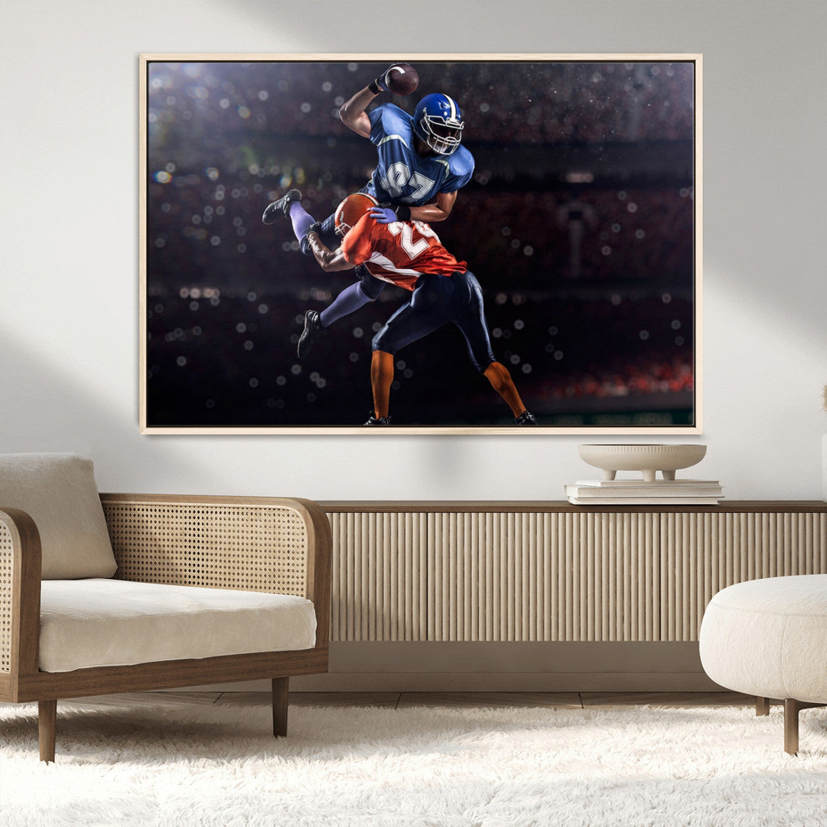 American Football Wall Art Canvas Print, Stadium Sport Wall