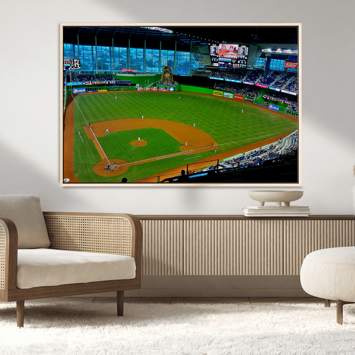 Miami Marlins Baseball Team Print - Miami LoanDepot Park