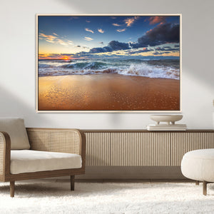 Beach Canvas Wall Art - Coastal Seascape Print for Living
