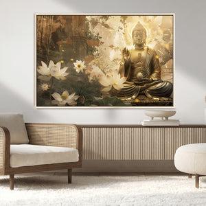 Zen Buddha Wall Art Canvas Print | Peaceful Meditation Decor