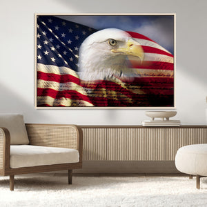 American Flag Eagle Symbol Wall Art, American Flag Eagle