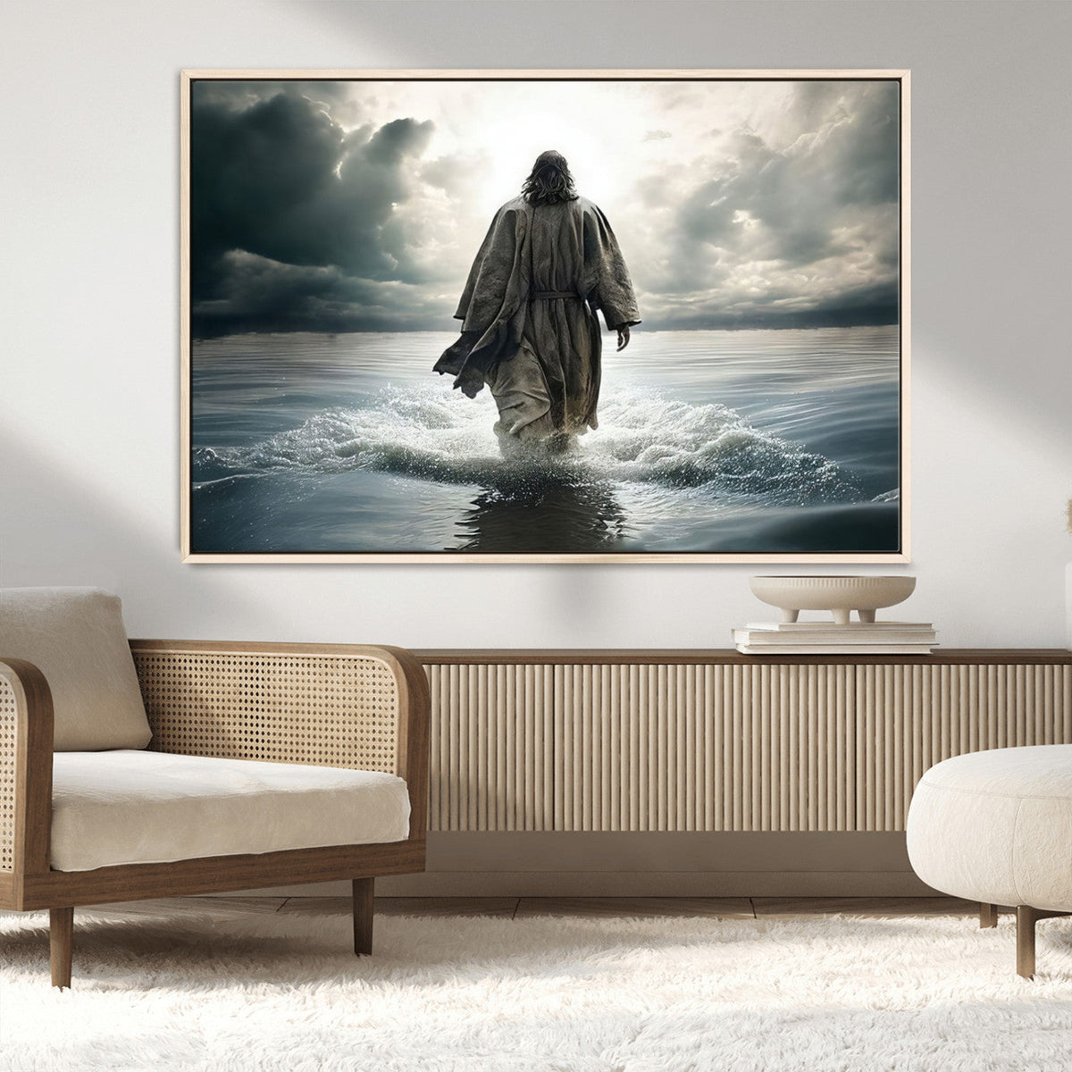 Jesus Walking on Water Wall Art | Canvas Print | Ready to