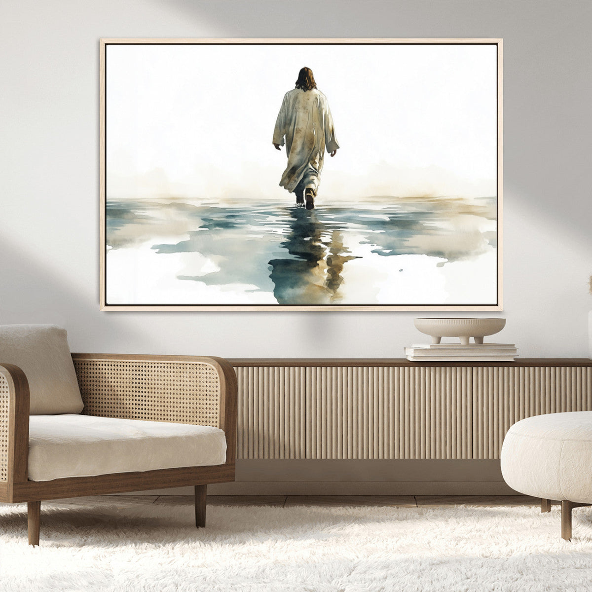 Abstract Jesus Wall Art Canvas Print, Christian Wall Art,
