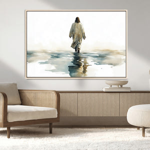 Abstract Jesus Wall Art Canvas Print, Christian Wall Art,