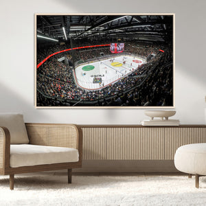 Vaudoise Lausanne Ice Hockey Arena Stadium Wall Art Canvas,