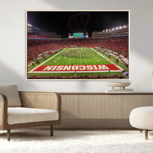 Wisconsin Badgers Football Team Print Canvas- Madison Camp