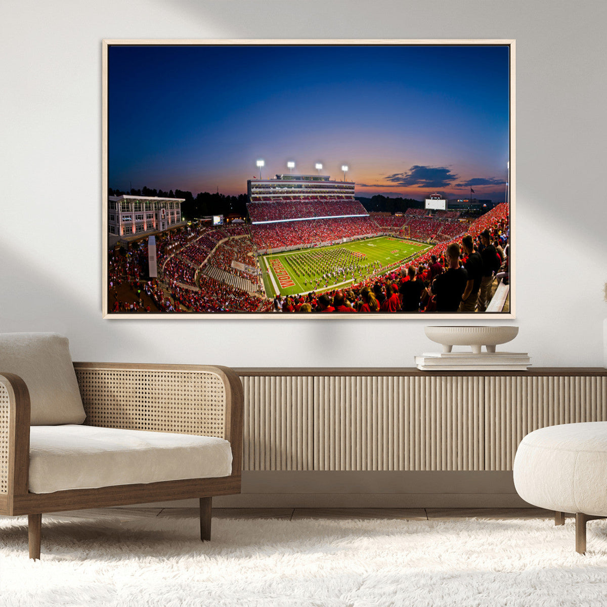 Wolfpack Football Team Wall Art Print - Raleigh