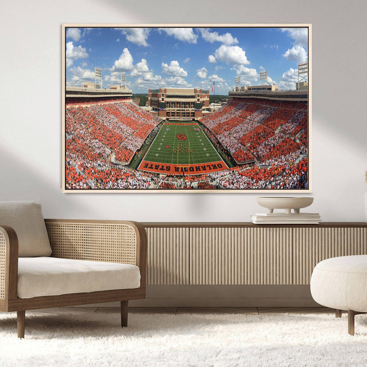 Oklahoma State Cowboys Football Team Print - Stillwater