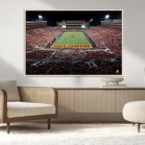 Oklahoma State Cowboys Canvas Print, Football Team Print -