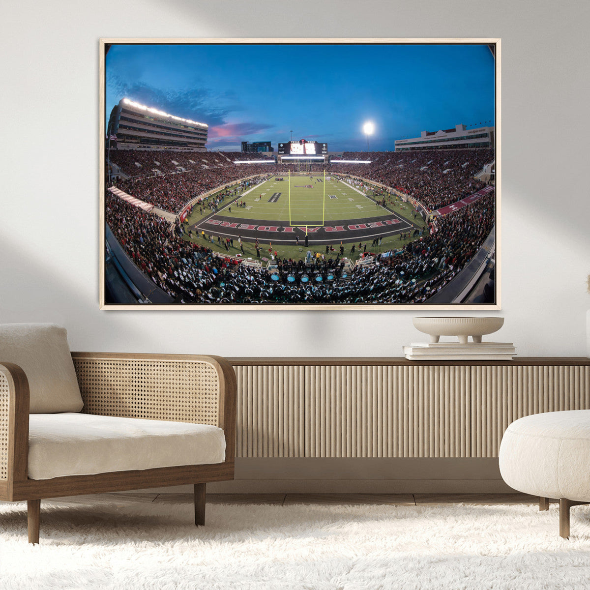 Texas Tech Red Raiders Canvas, Framed Football Team Print -