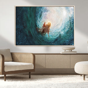 Powerful Jesus Canvas Print - Hand of Salvation,