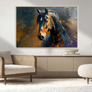 Abstract Horse Wall Art Canvas Print | Farmhouse Wall Decor
