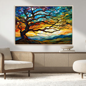 Mosaic Tree Wall Art | Ready to Hang Stained Glass Style