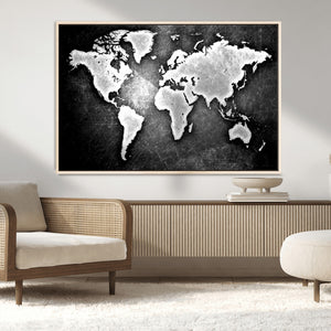 World Map Wall Art Canvas Print – Framed Wall Art for