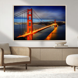 Large Wall Art San Francisco Canvas Print - Wonderful Golden