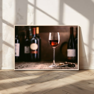 Red Wine and Bottle Canvas Print