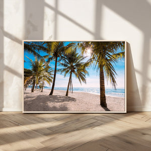 Palm Beach Tropical Island Wall Art Canvas Print