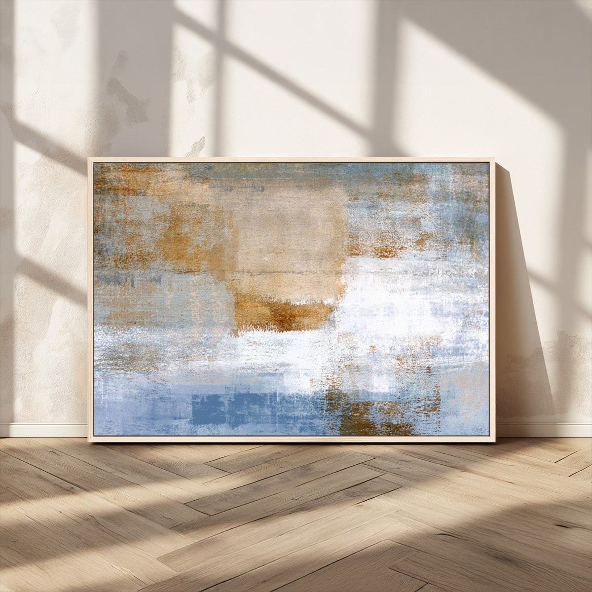 Blue Multi Panel Abstract Wall Art Canvas, Abstract Blue and