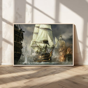 Pirate Ship War Wall Art Canvas Print