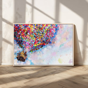 Don't Look Up Movie Canvas Wall Art - Vibrant Floating House
