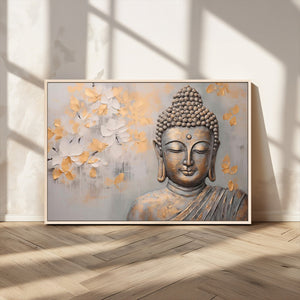 Abstract Buddha Statue Wall Art Canvas Print - Modern