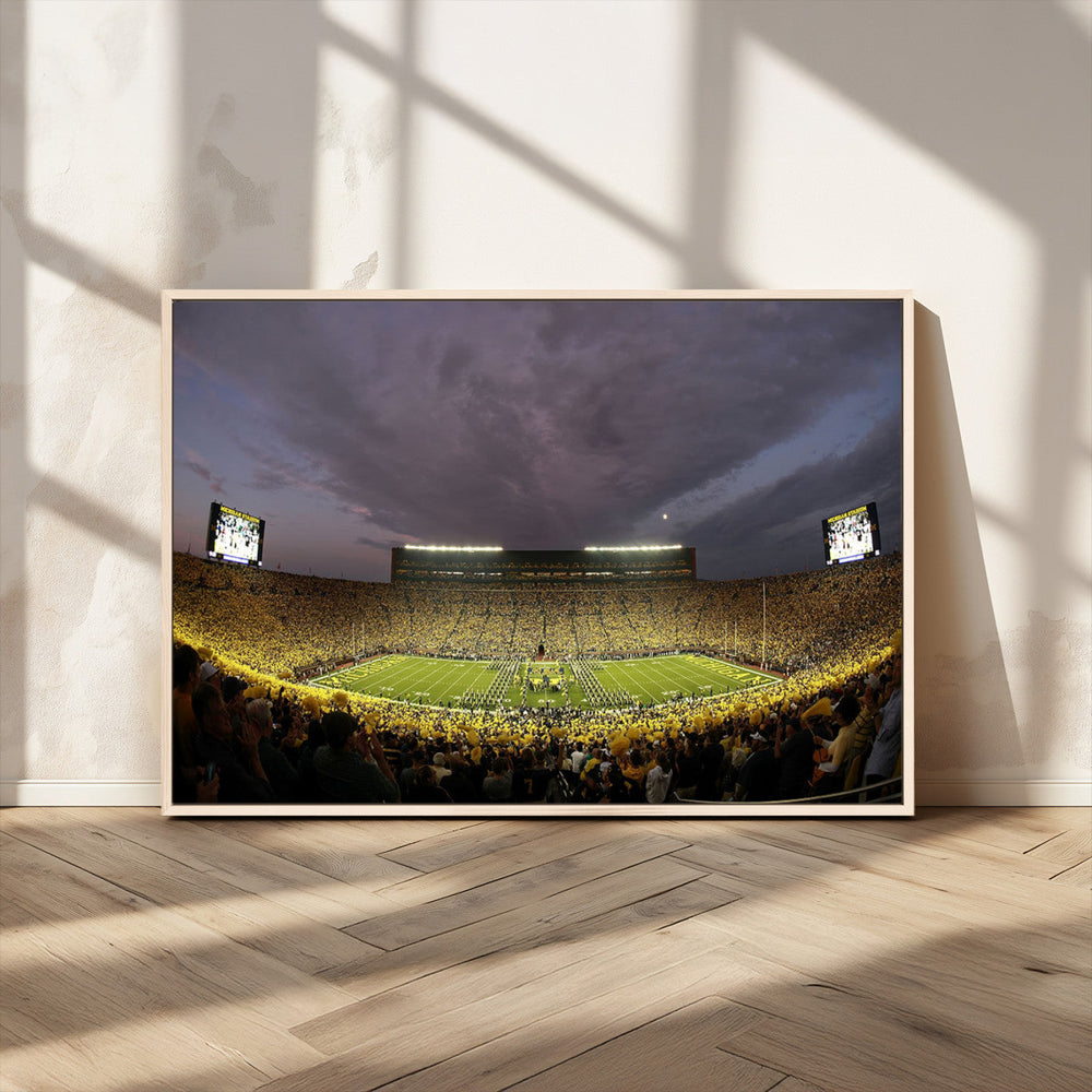 Michigan Wolverines Print - Michigan Stadium Wall Art Canvas