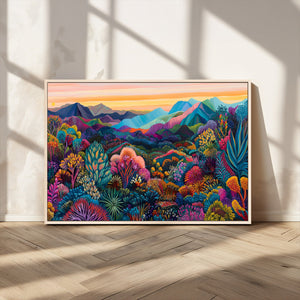 Colorful Abstract Landscape Wall Art Print Canvas - Vibrant