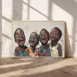 Shai Yossef Print - Joyful Childhood Canvas Wall Art -