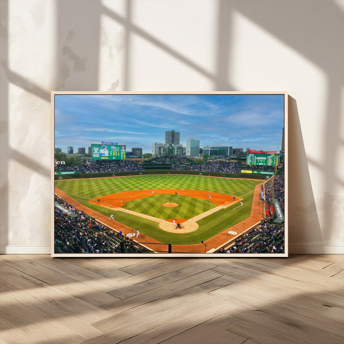 Wrigley Field Chicago Cubs Panoramic Canvas Print –
