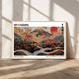 Modern Japanese Wall Art Canvas Print – Framed Abstract