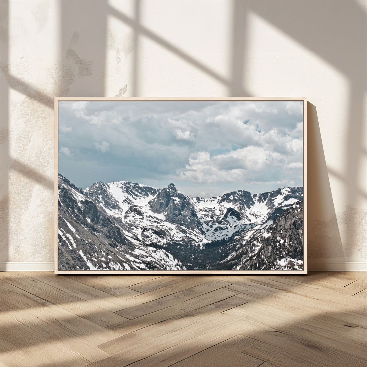 Snowy Peaks Wall Art Canvas Print – Alpine Wilderness