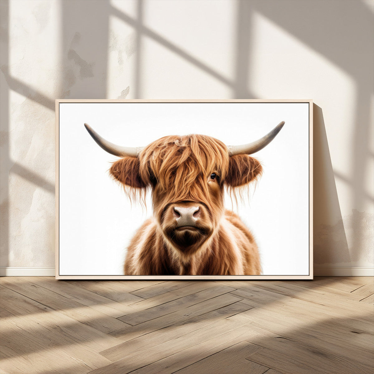 Scottish Highland Cow Canvas Print, Framed Highland Cow