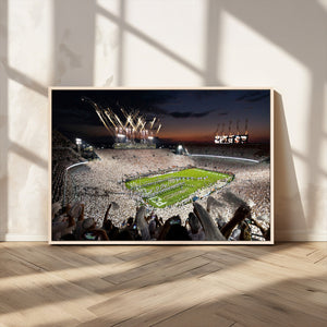 Penn State Stadium Wall Art – White Out Football Game Canvas