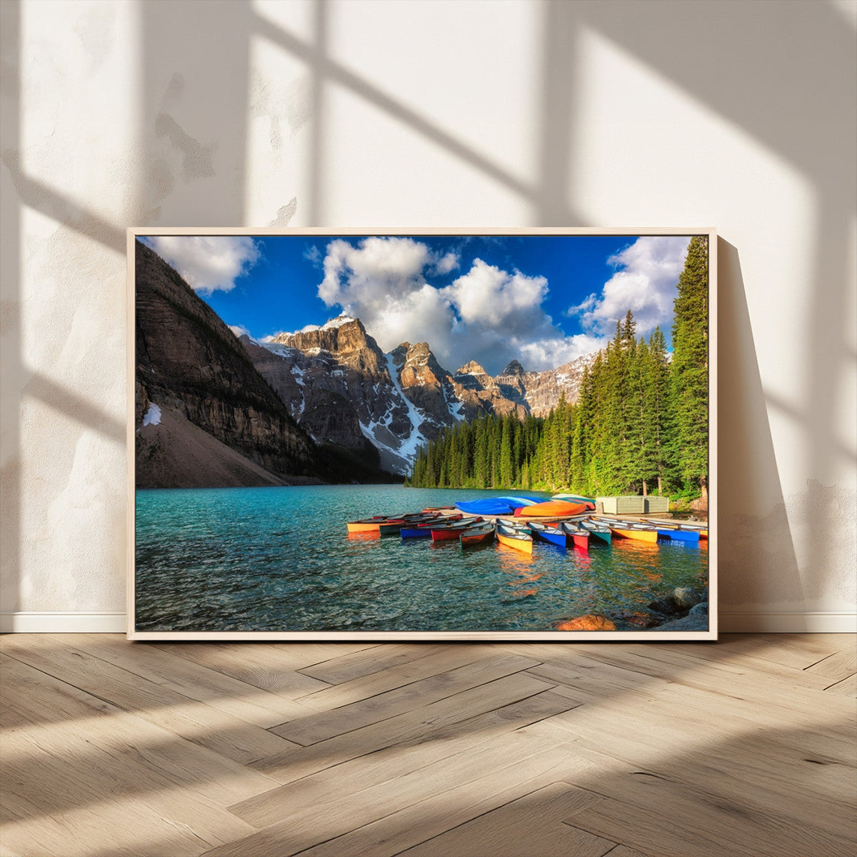 Moraine Lake 3-Panel Wall Art, Majestic Mountain and Lake