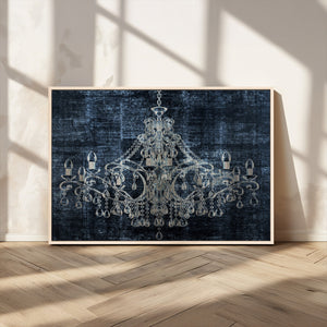 Dark Chandelier Wall Art Canvas Print