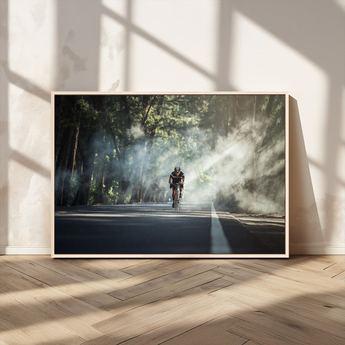 Cycling Road Bike in the Morning, Cycling Road Bike Canvas