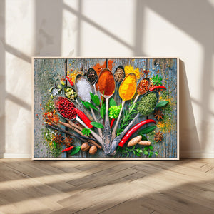 Spoonful of Spices Cooking Wall Art Canvas Print - Vibrant