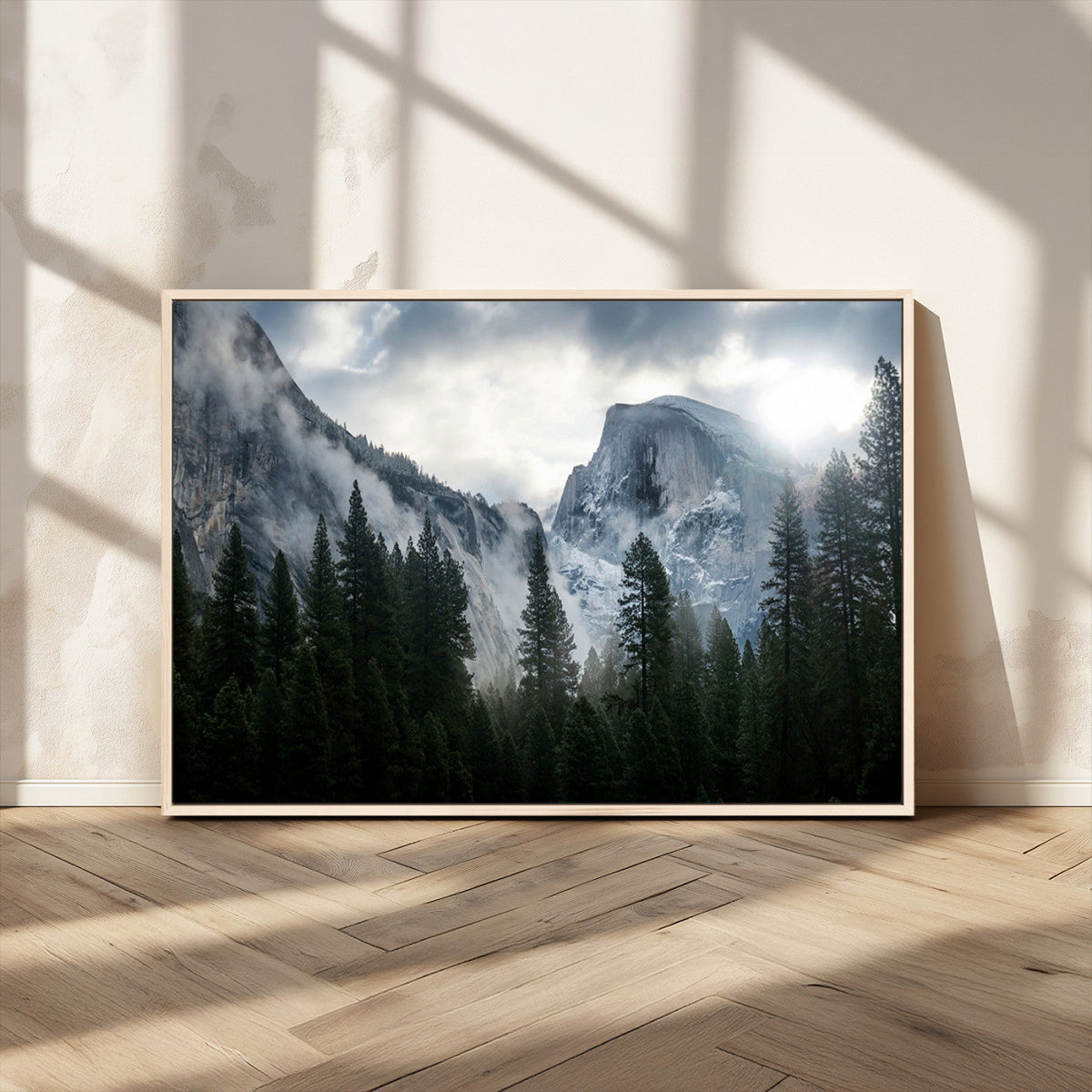 Yosemite National Park El Capitan Foggy Mountain Wall Art |