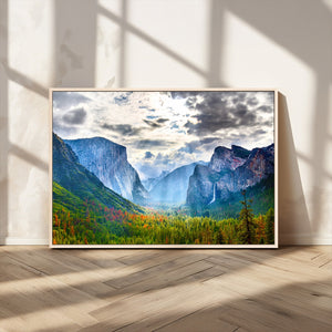 Yosemite Park Half Dome 3 Panel Canvas Print | Large Giclée